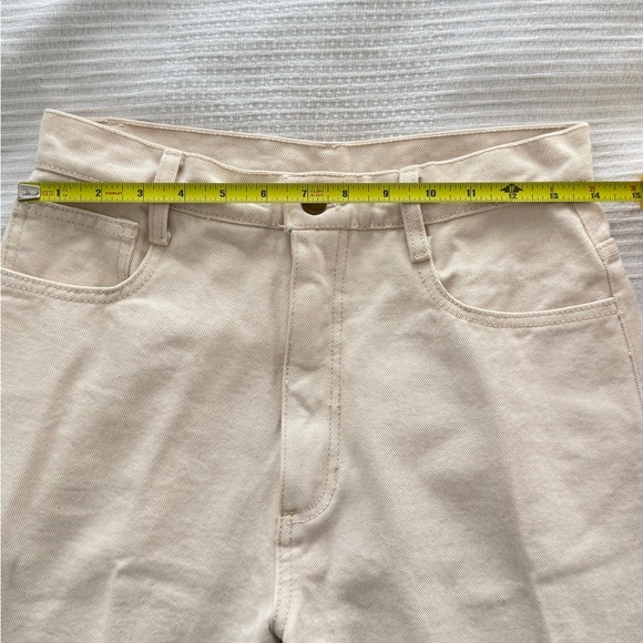 Los Angeles Apparel Wide Leg Jean - Cream - Picture 5 of 7